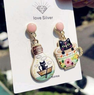 Majestique Drop-Style Cat Earrings Earrings KittyNook Style A